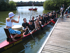 Mannschaft im Boot